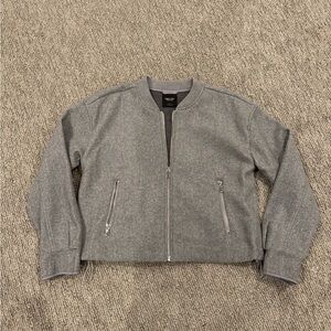 Vera Wang Gray Bomber Jacket